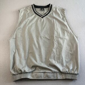 Nike Golf Vest Mens XXL Sleeveless V Neck Pullover Gray Athletic Sport